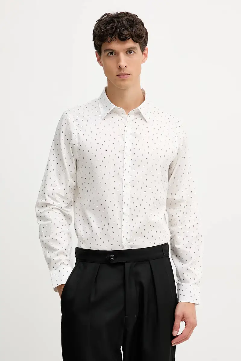 camicia in cotone uomo colore bianco XM001942 AF19194