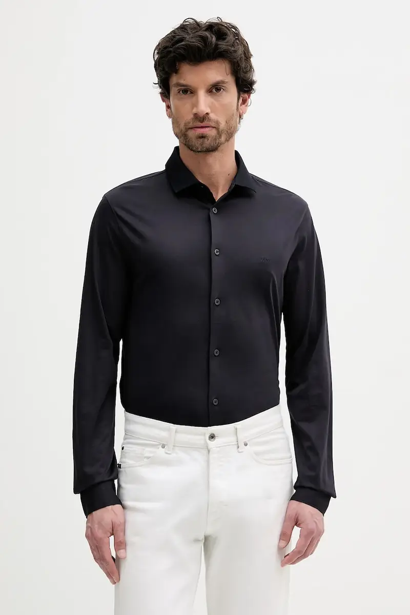 camicia in cotone uomo colore blu navy XM000497 AF10364