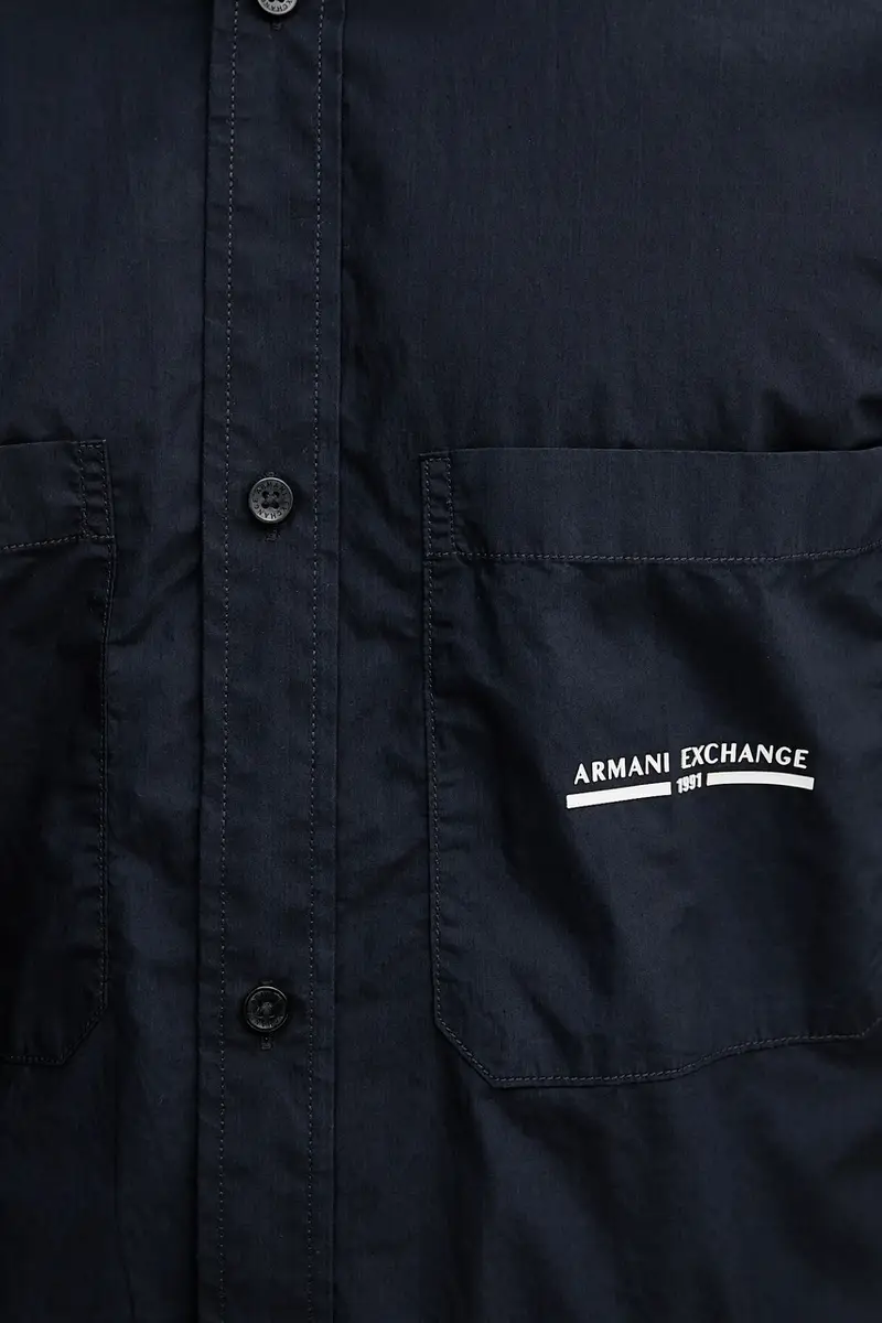 camicia in cotone uomo colore blu navy XM000959 AF12994 miniatura 5