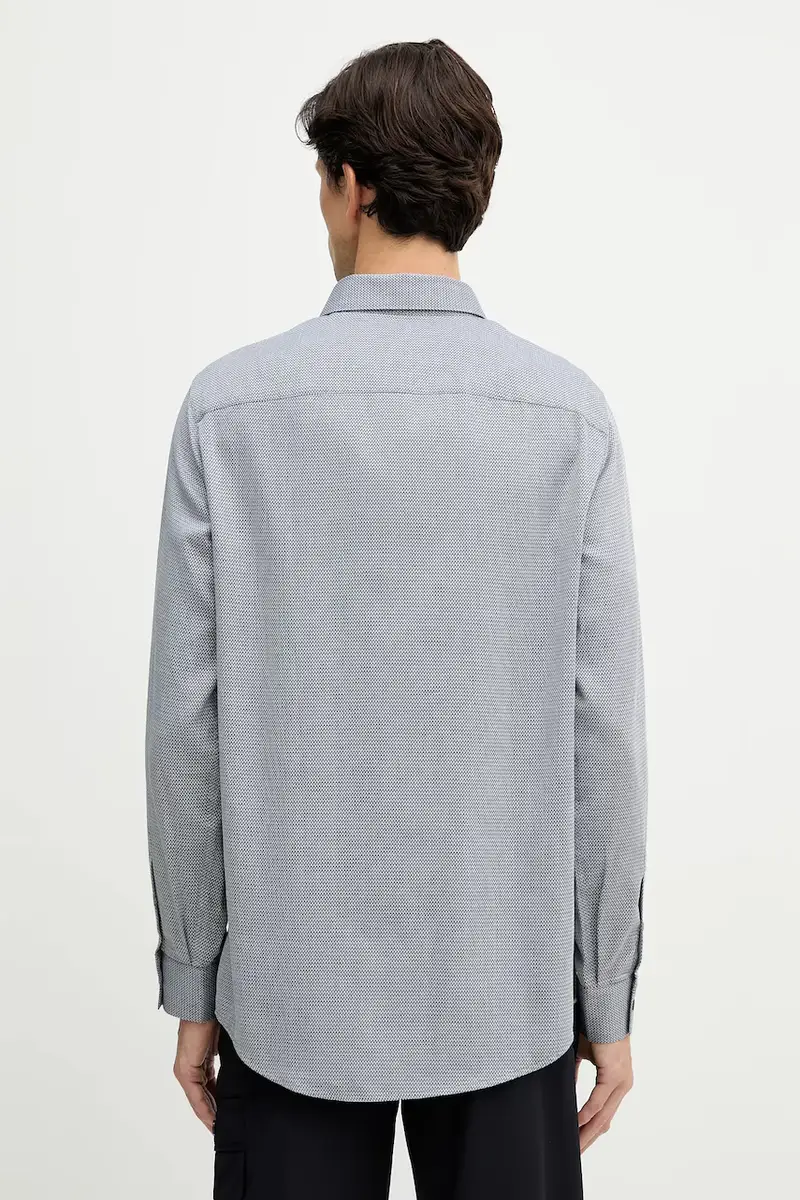 camicia in cotone uomo colore blu XM001869 AF18837 miniatura 3