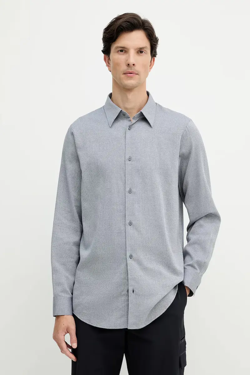 camicia in cotone uomo colore blu XM001869 AF18837