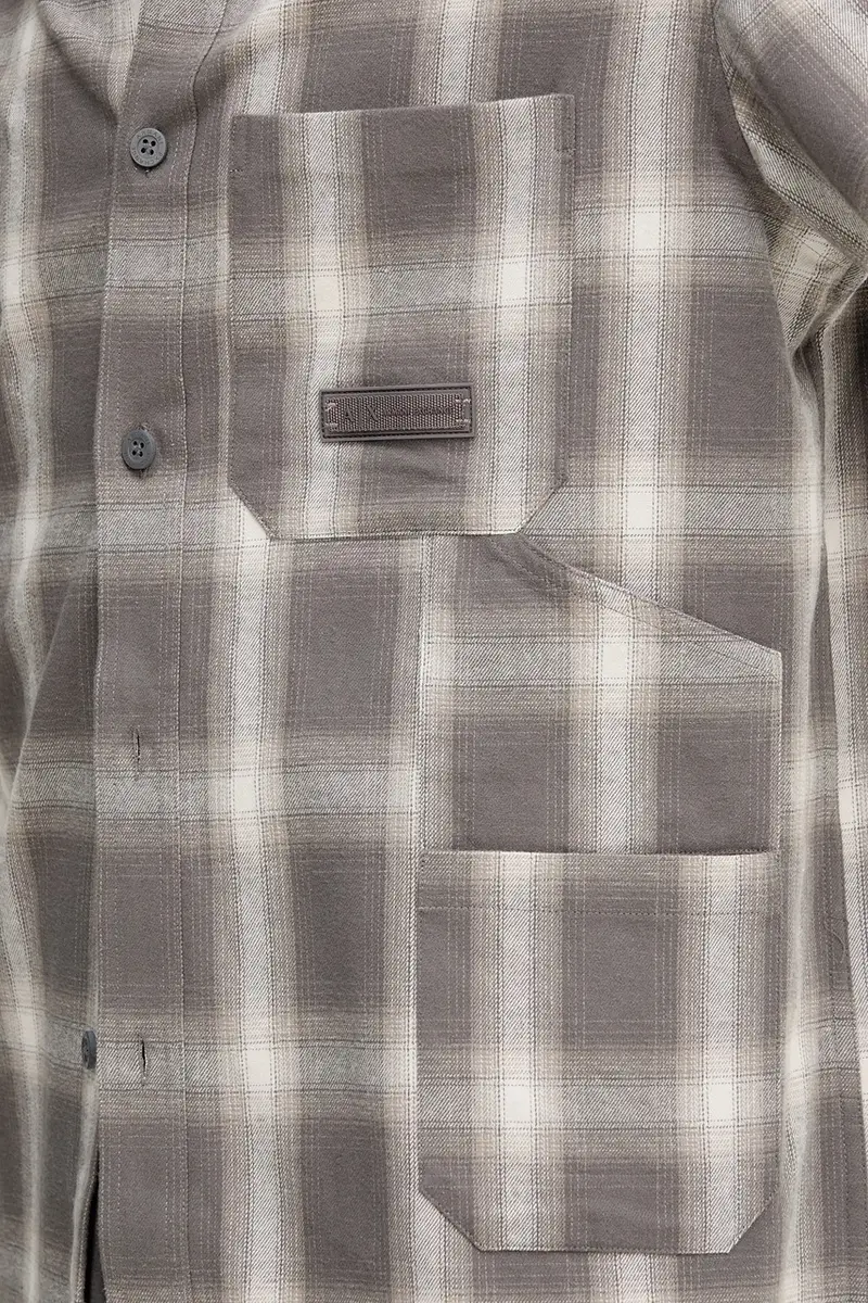 camicia in cotone uomo colore grigio XM001149 AF16626 miniatura 5