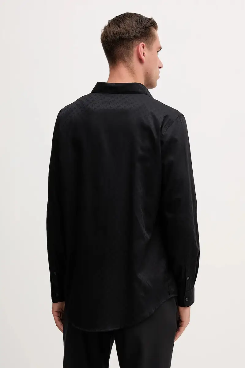 camicia in cotone uomo colore nero XM001142 AF13131 miniatura 3