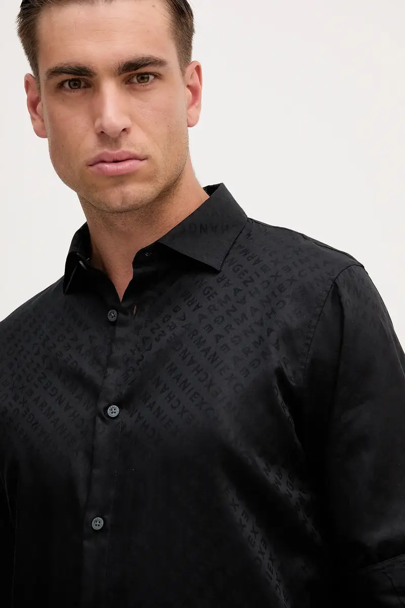 camicia in cotone uomo colore nero XM001142 AF13131 miniatura 4