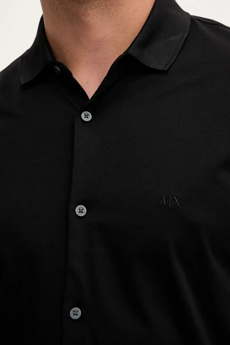 camicia in cotone uomo colore nero XM001370 AF10364 miniatura 5