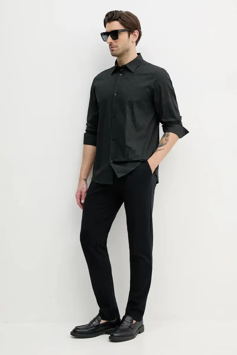 camicia in cotone uomo colore verde XM000197 AF12179 miniatura 2