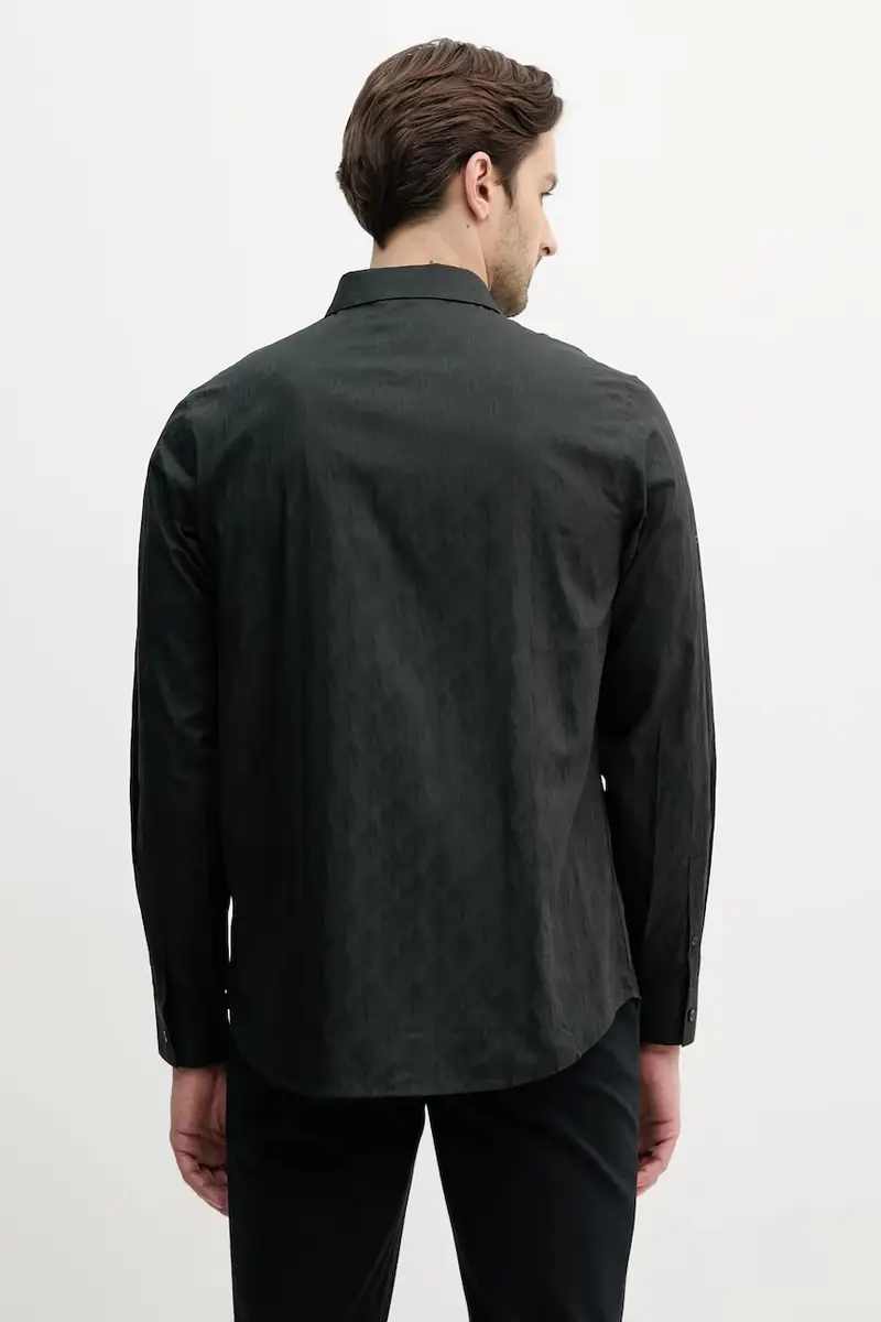 camicia in cotone uomo colore verde XM000197 AF12179 miniatura 3