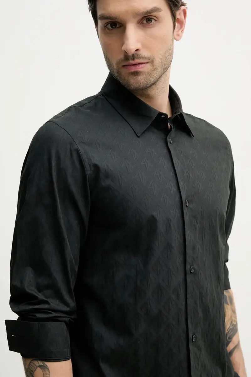 camicia in cotone uomo colore verde XM000197 AF12179 miniatura 4