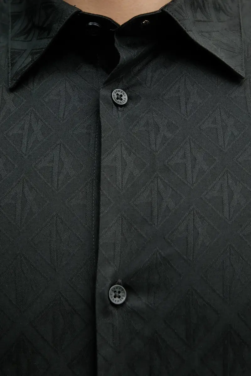 camicia in cotone uomo colore verde XM000197 AF12179 miniatura 5