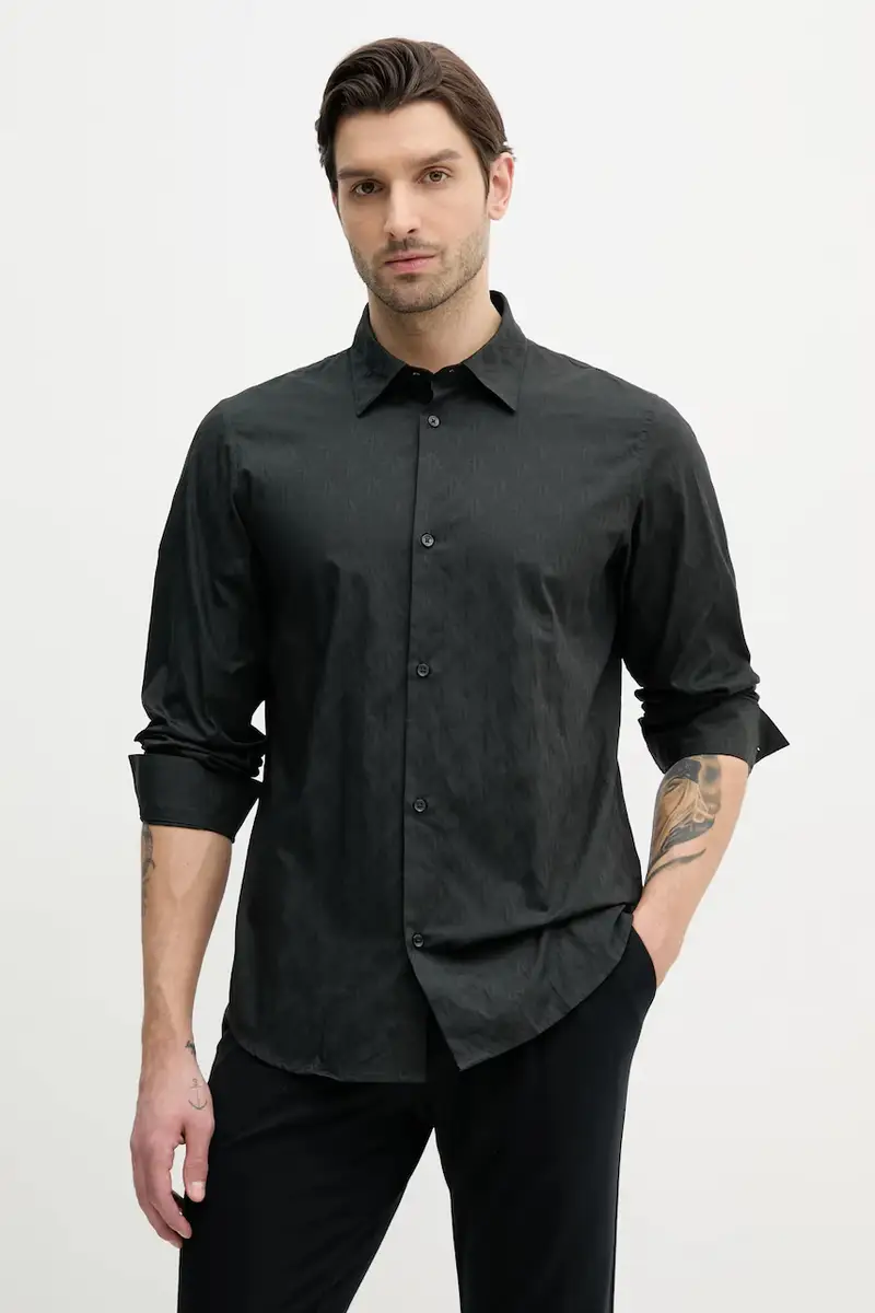 camicia in cotone uomo colore verde XM000197 AF12179