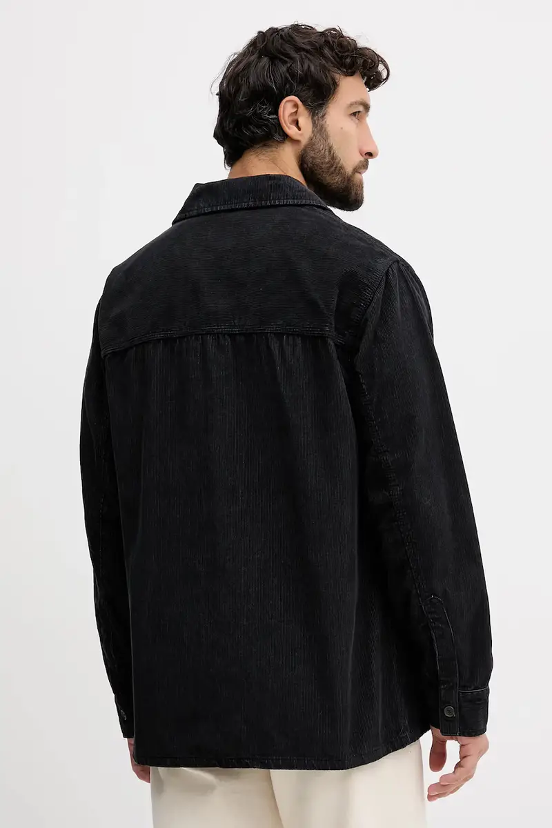 camicia in velluto a coste uomo colore blu navy XM001588 AF18825 miniatura 3