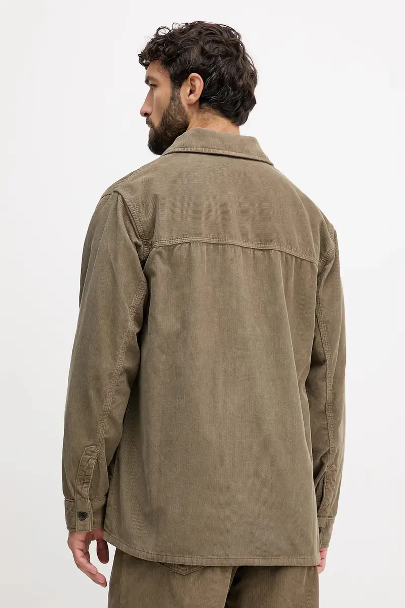 camicia in velluto a coste uomo colore verde XM001588 AF18825 miniatura 3