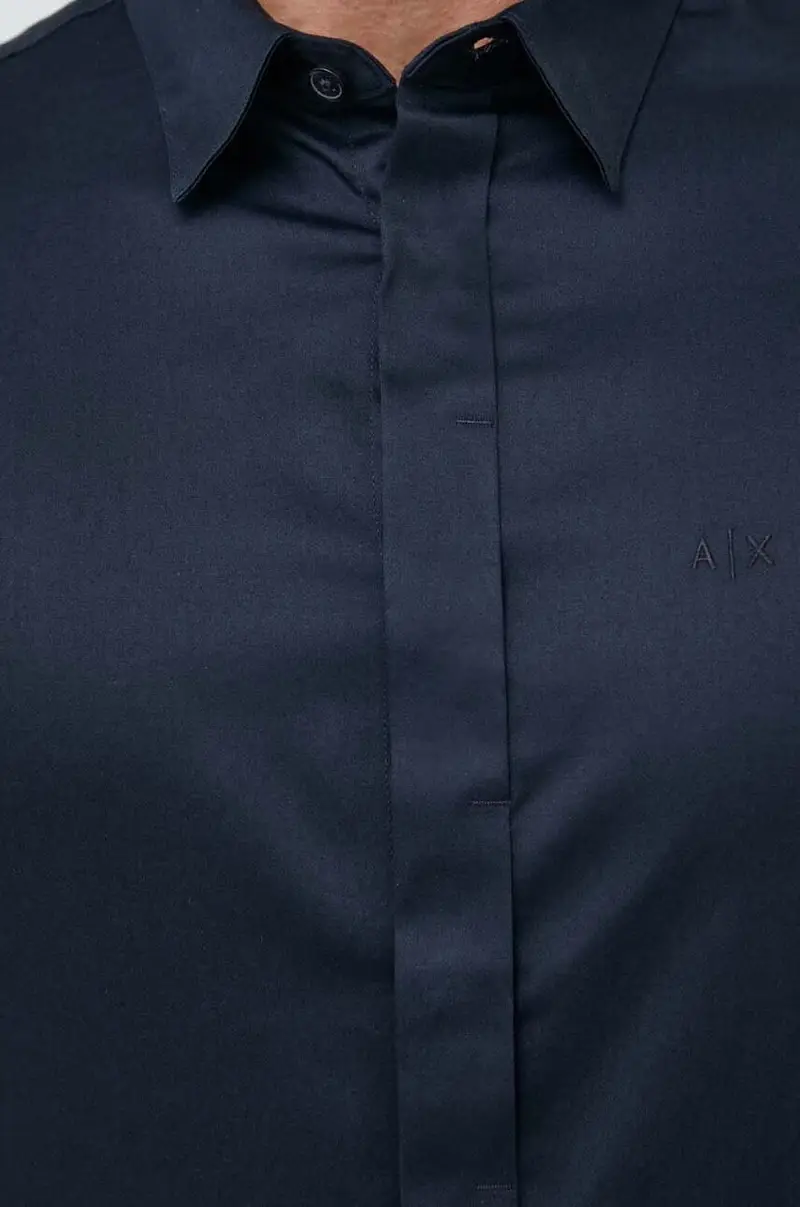 camicia uomo Blu navy miniatura 5