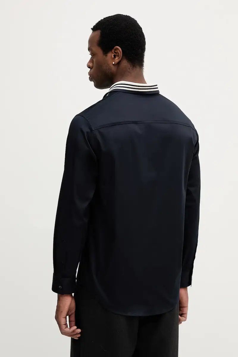 camicia uomo colore blu navy XM000958 AF10192 miniatura 3