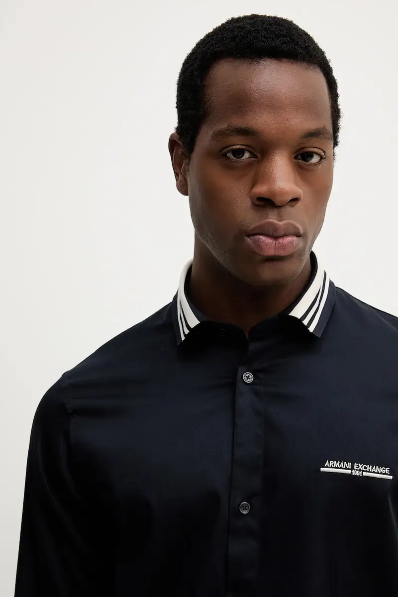 camicia uomo colore blu navy XM000958 AF10192 miniatura 4