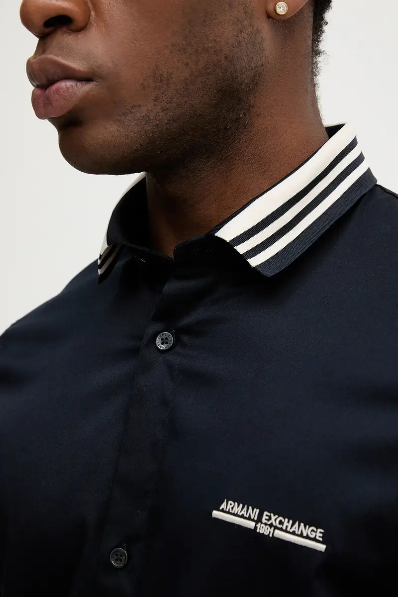 camicia uomo colore blu navy XM000958 AF10192 miniatura 5