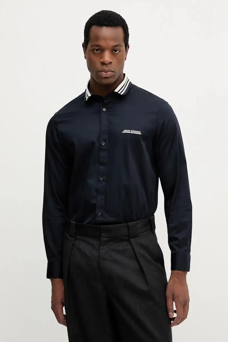 camicia uomo colore blu navy XM000958 AF10192