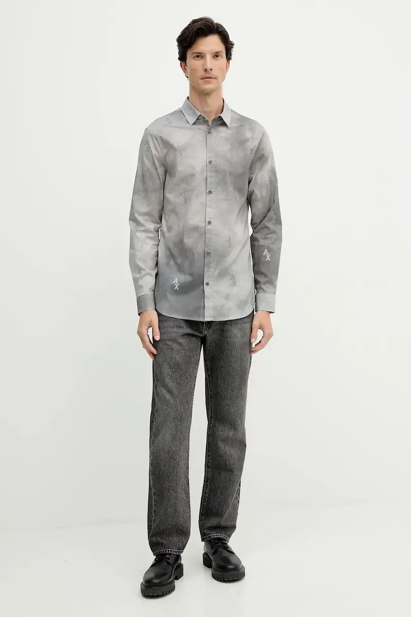 camicia uomo colore grigio XM001956 AF13184 miniatura 2