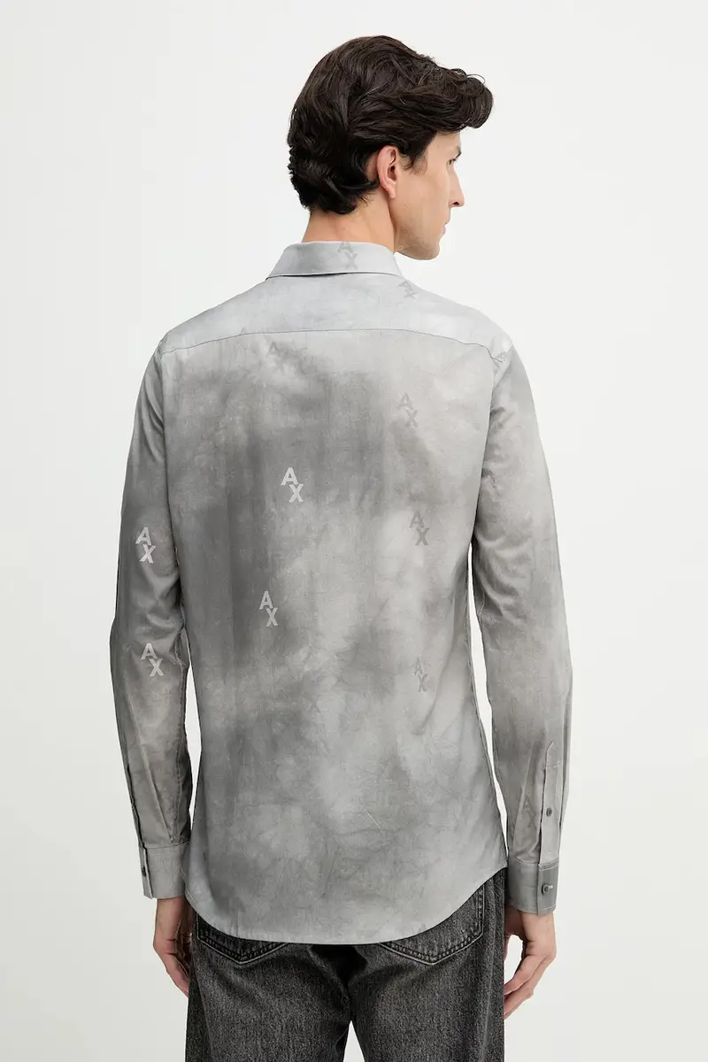 camicia uomo colore grigio XM001956 AF13184 miniatura 3