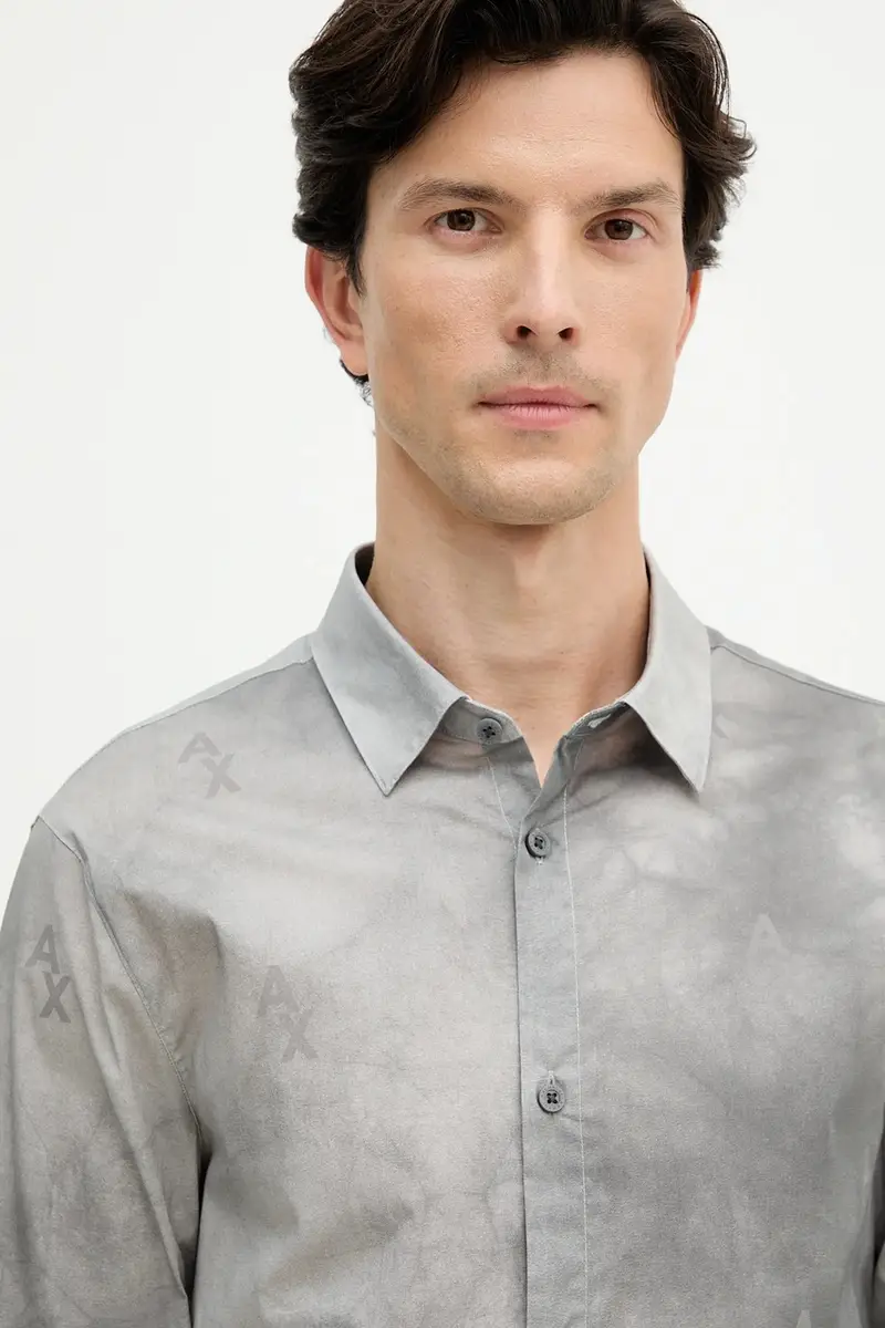 camicia uomo colore grigio XM001956 AF13184 miniatura 4