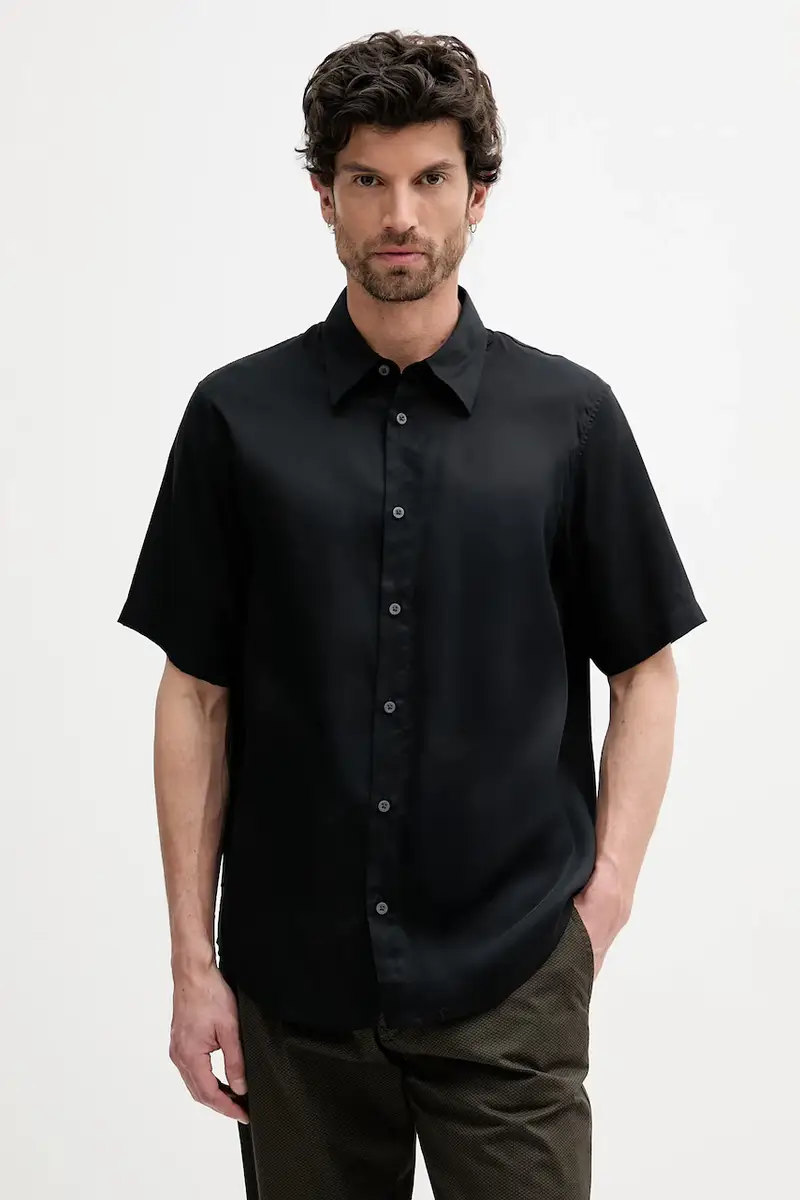 camicia uomo colore nero XM000451 AF13172