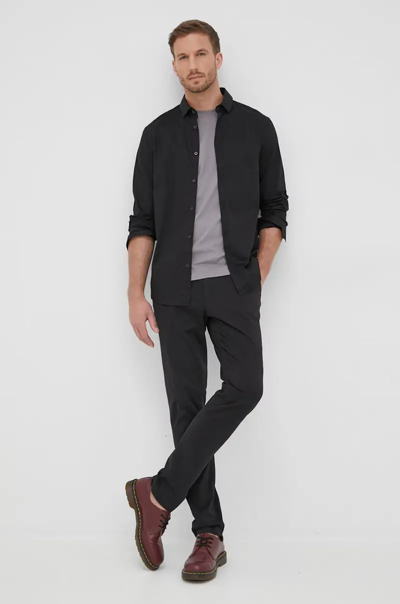 camicia uomo Nero miniatura 3