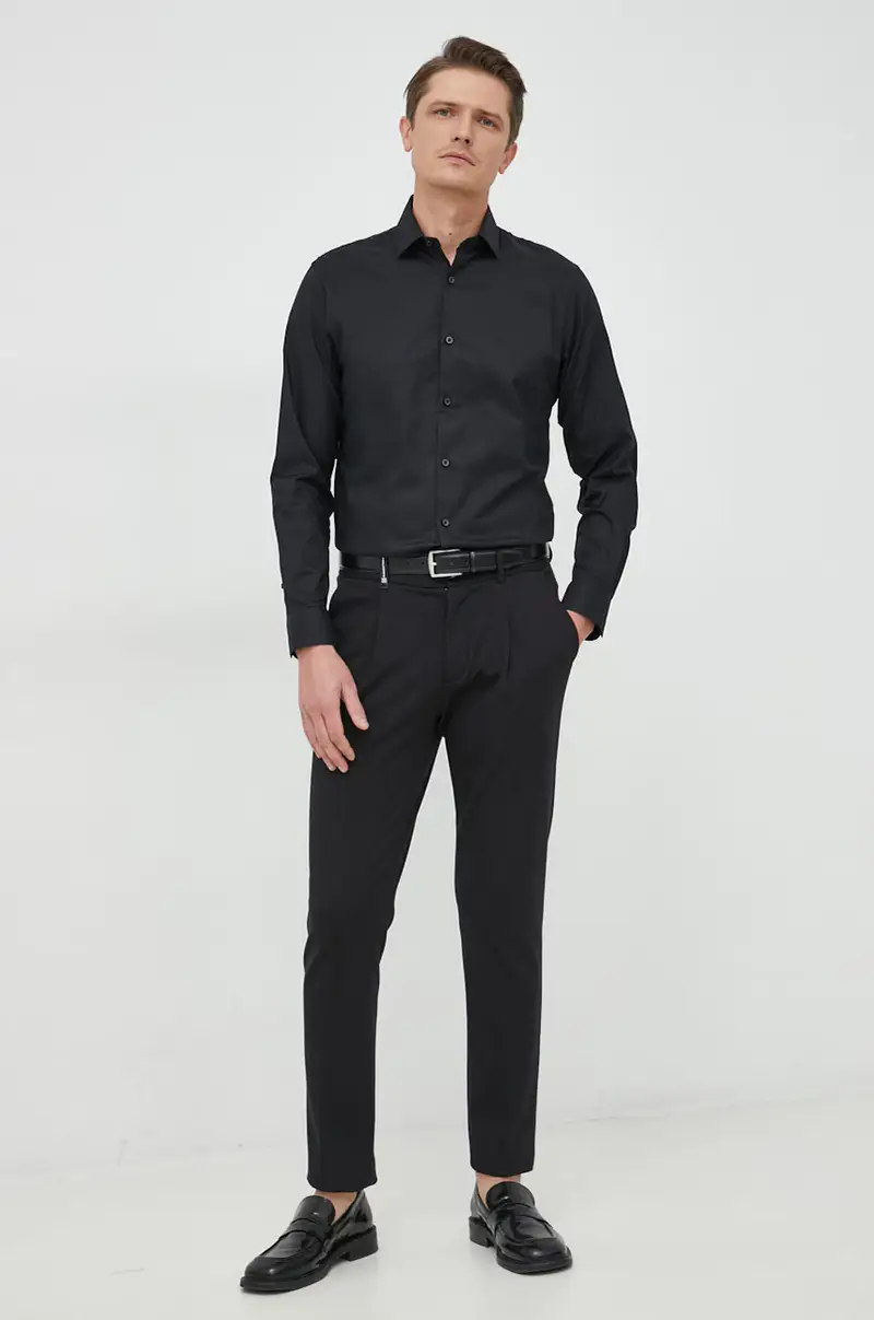 camicia uomo Nero miniatura 2