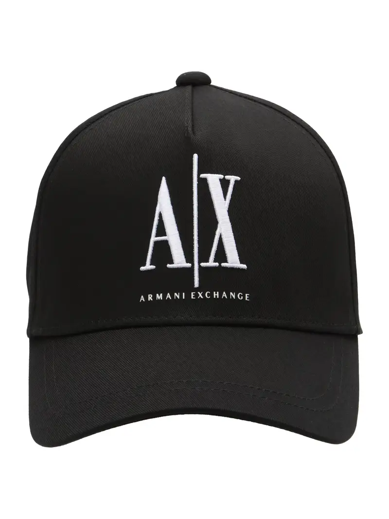 Cappello da baseball nero / bianco miniatura 2