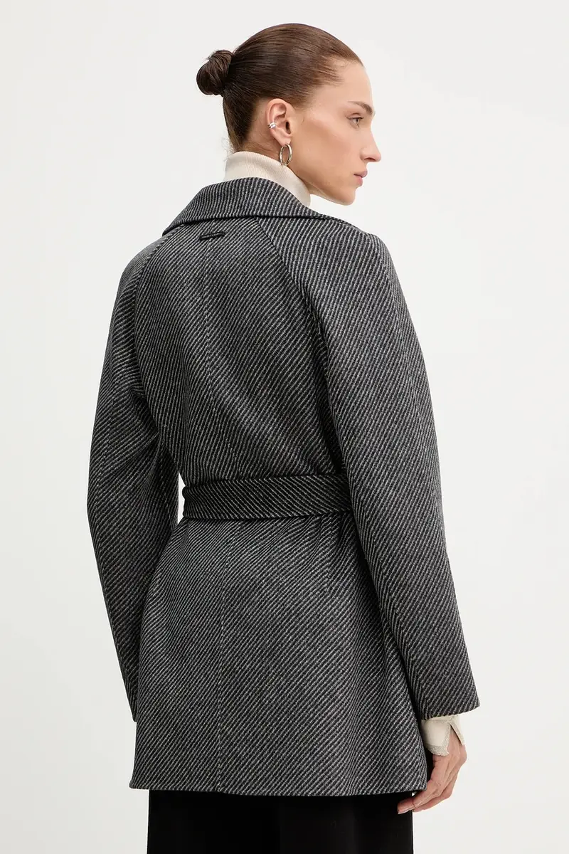 cappotto con lana colore grigio XW000692 AF16201 miniatura 3