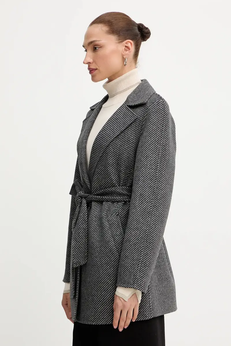 cappotto con lana colore grigio XW000692 AF16201 miniatura 4
