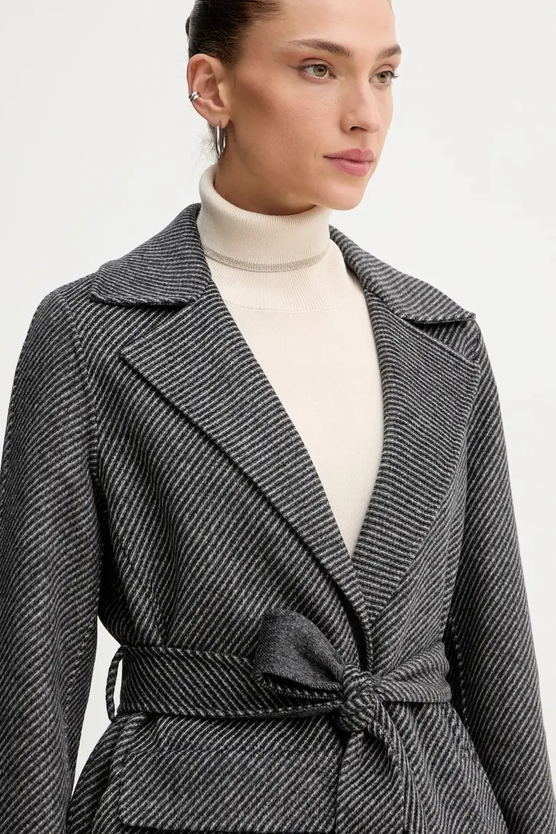 cappotto con lana colore grigio XW000692 AF16201 miniatura 5