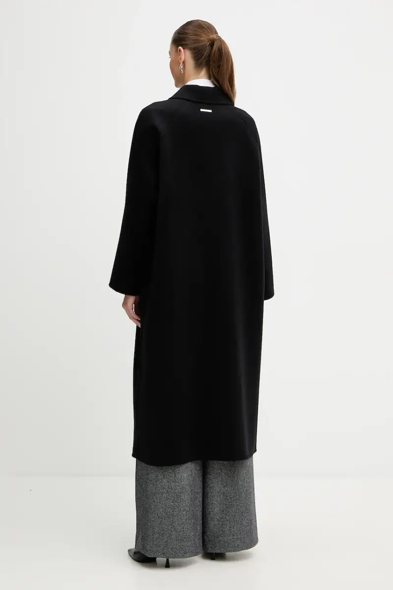 cappotto con lana colore nero XW001234 AF16216 miniatura 3