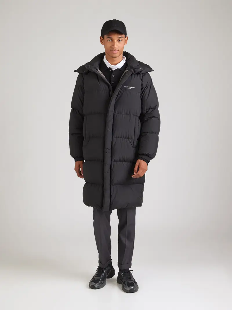 Cappotto invernale Piumino nero / bianco miniatura 2