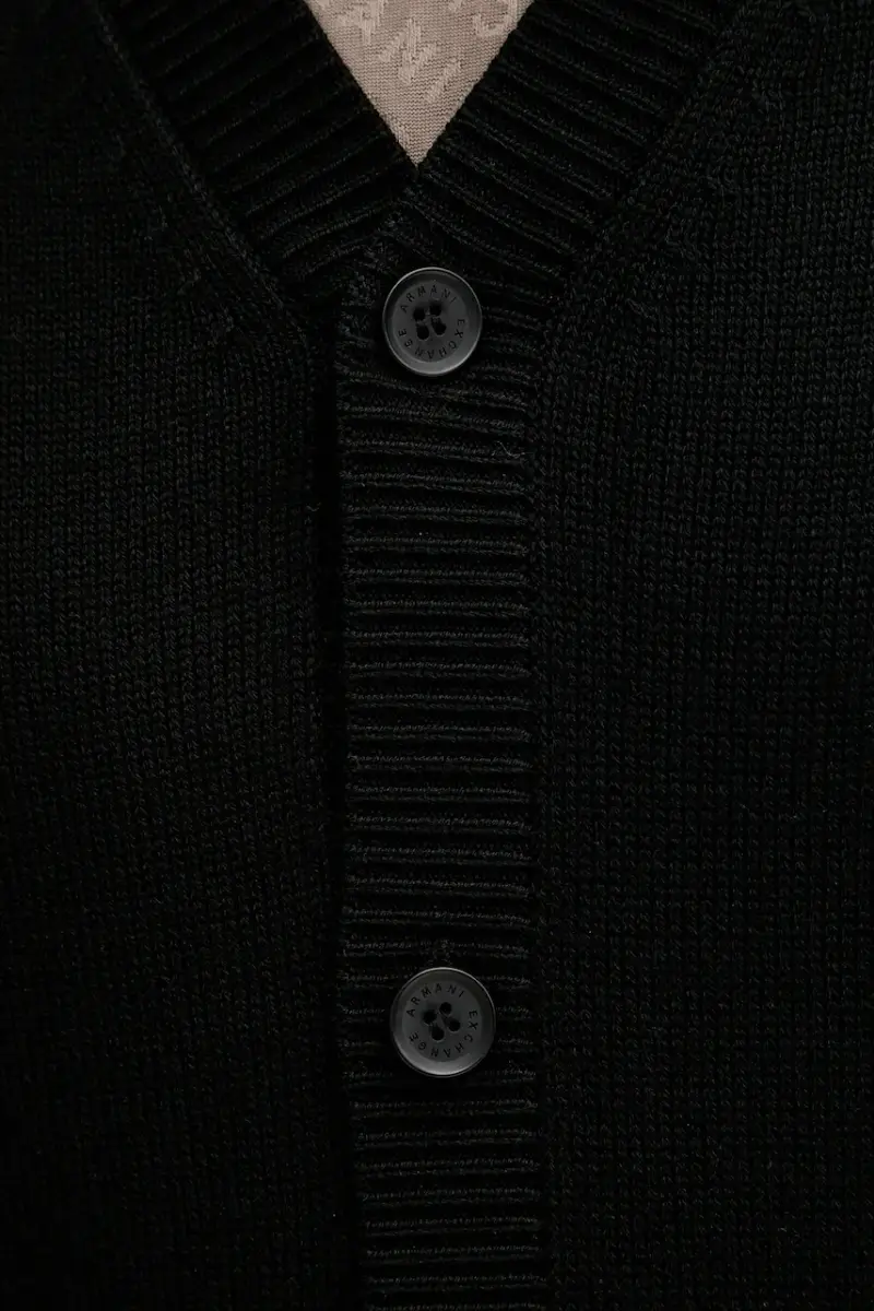 Armani Exchange Cardigan Uomo Nero 3641504 miniatura 5