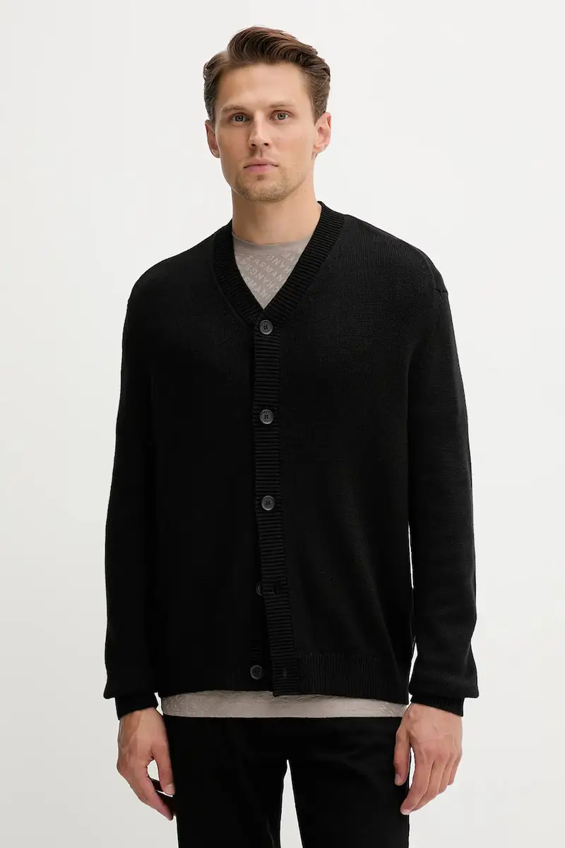 Armani Exchange Cardigan Uomo Nero 3641504