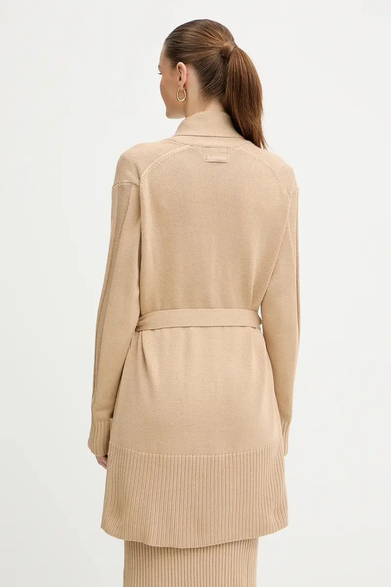 cardigan con lana colore beige XW000766 AF13774 miniatura 3