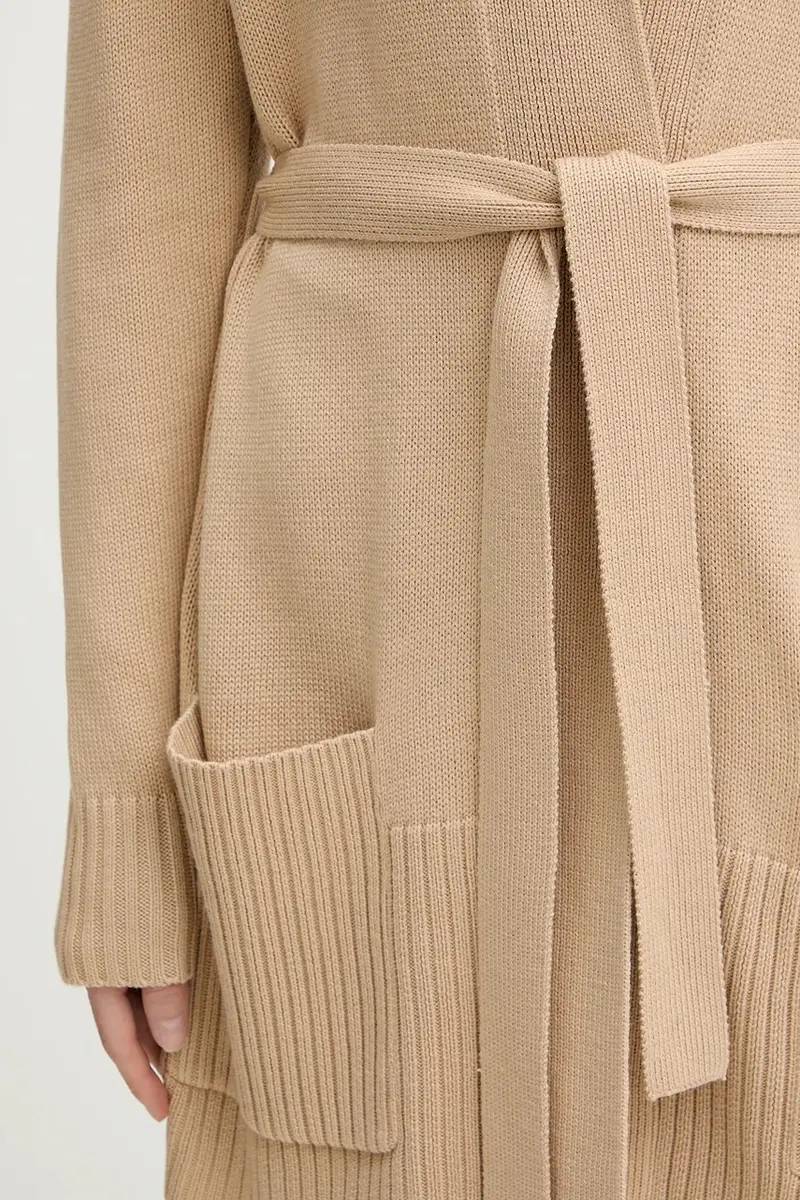 cardigan con lana colore beige XW000766 AF13774 miniatura 5