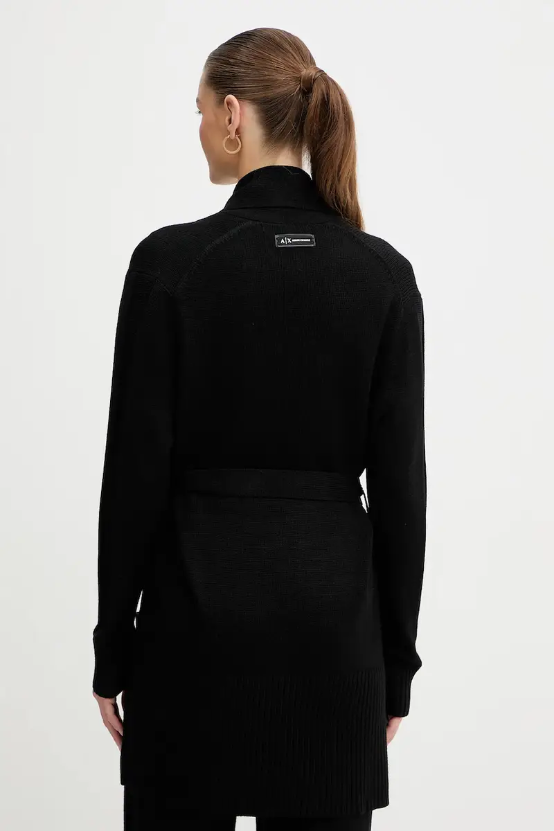 cardigan con lana colore nero XW000766 AF13774 miniatura 3