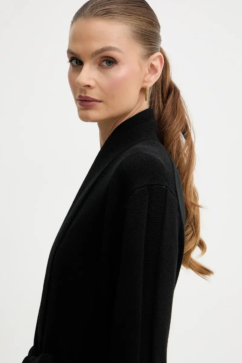 cardigan con lana colore nero XW000766 AF13774 miniatura 4