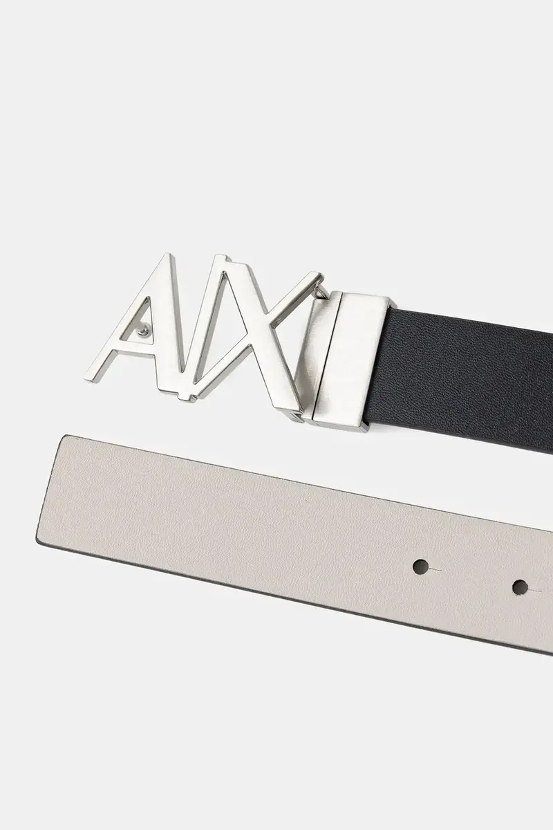 cintura in pelle bilaterale uomo colore blu navy 951017 CC505 miniatura 2