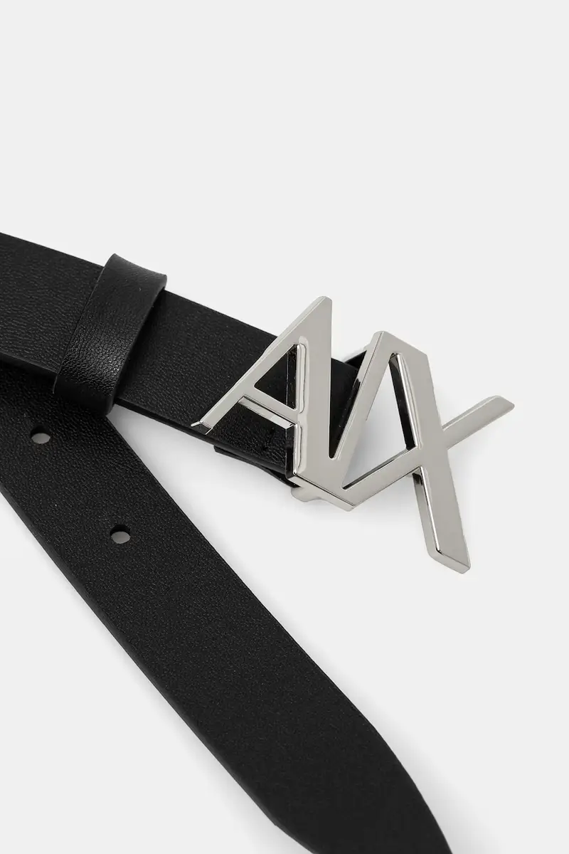 cintura in pelle Nero miniatura 2