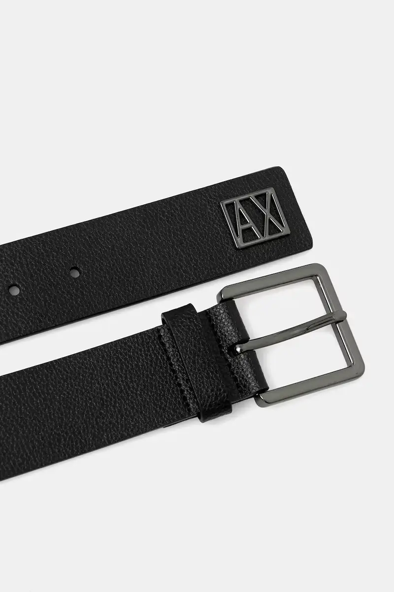 cintura in pelle uomo colore nero XM001698 AF17390 miniatura 2