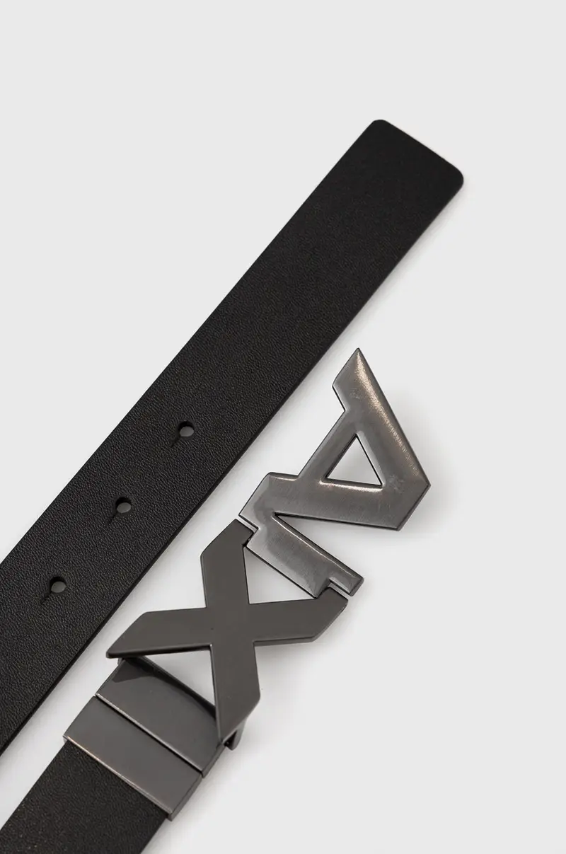 cintura in pelle uomo Nero miniatura 2