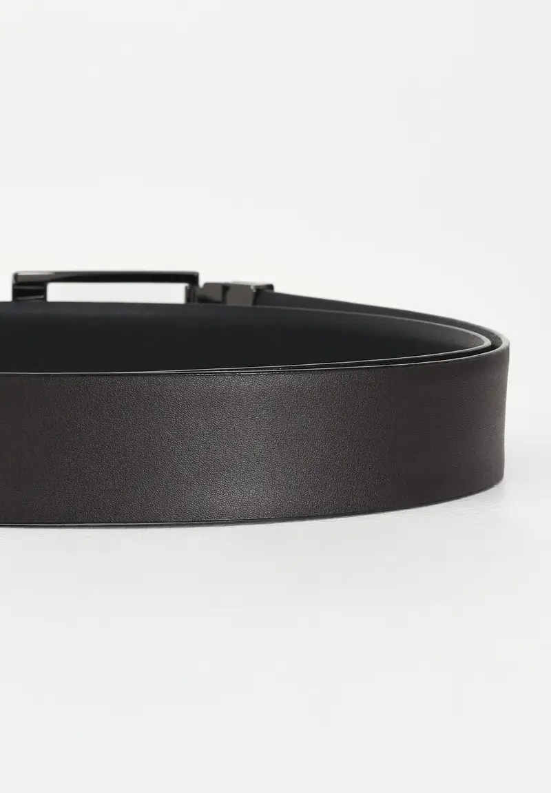 ARMANI EXCHANGE Cinutra reversibile nera e marrone da uomo miniatura 3