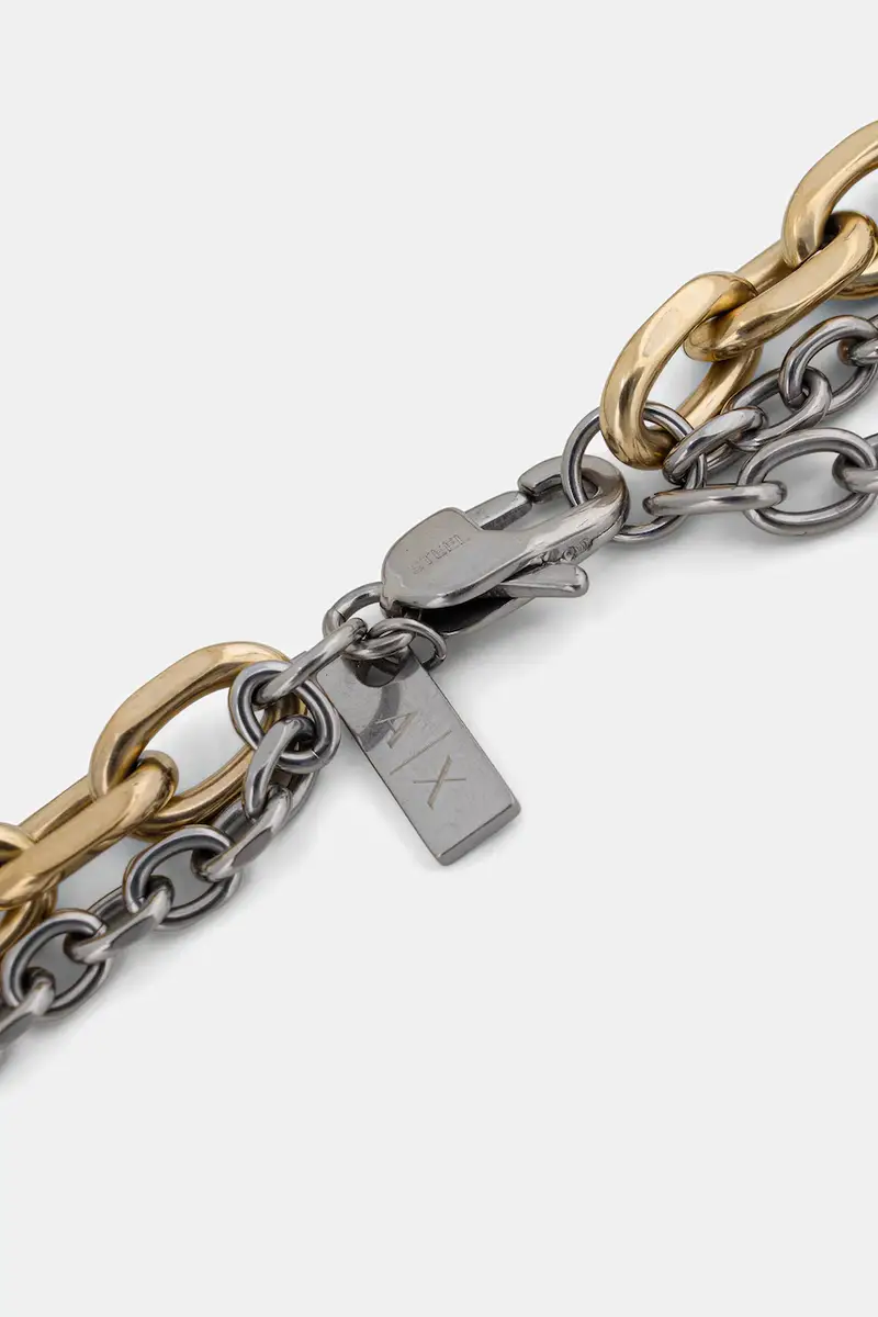 Armani Exchange Collana oro e argento miniatura 2