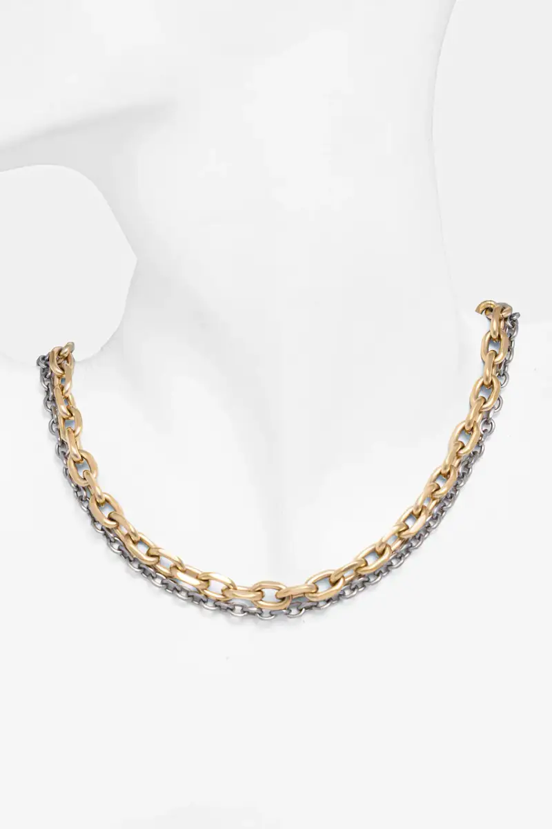 Armani Exchange Collana oro e argento miniatura 3