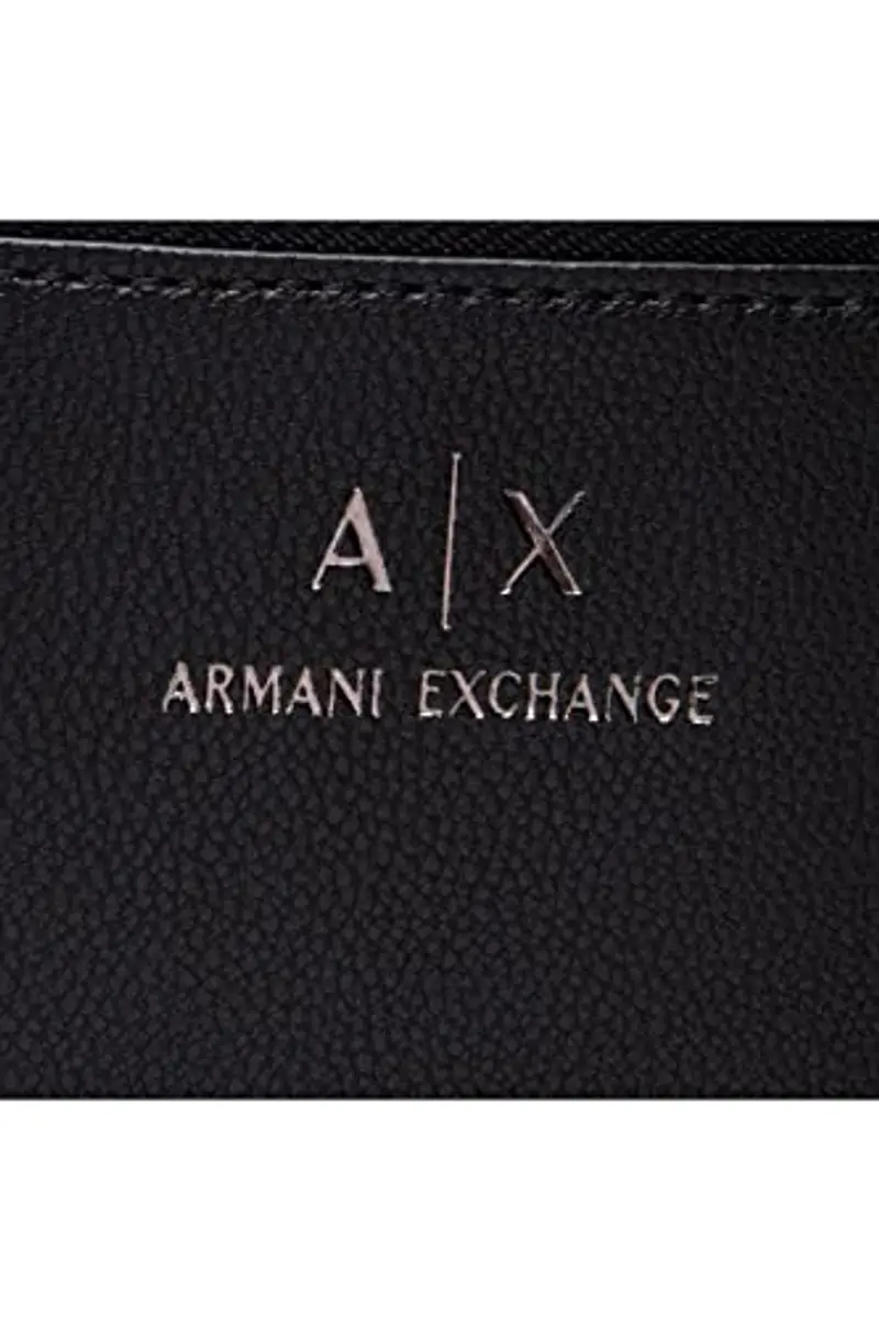 Armani Exchange Essential Dino, Front Pocket, Zip Around, Crossbody Uomo, Nero, Taglia Unica miniatura 3