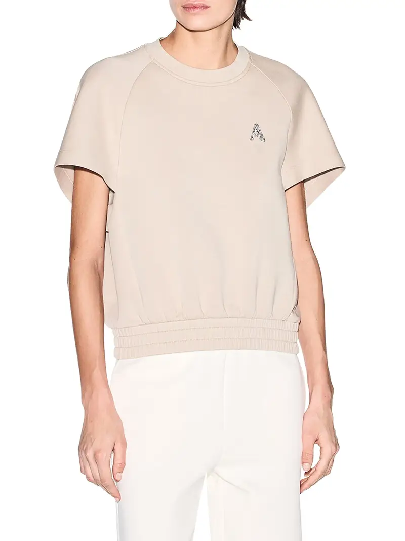 felpa armani exchange da donna - avorio