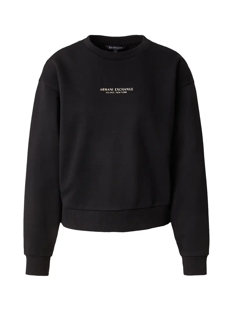 ARMANI EXCHANGE Felpa  beige / nero