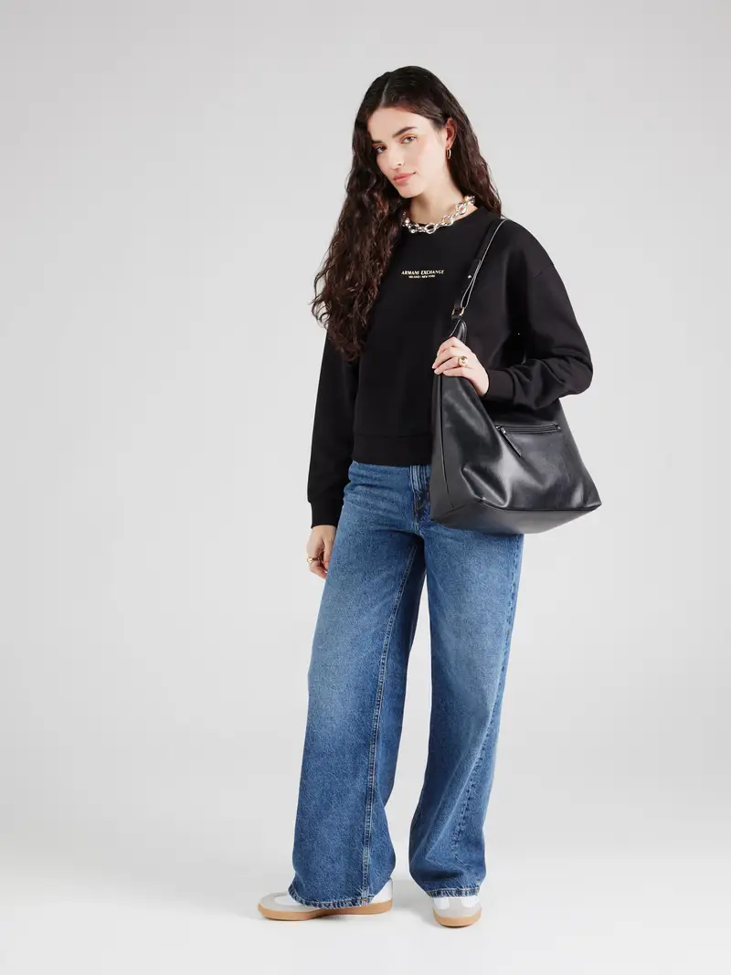 Felpa beige / nero miniatura 2